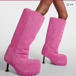 Balenciaga Pink Heeled Boots